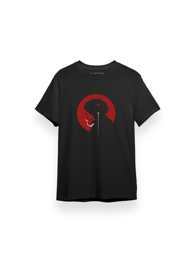 Cowboy Bebop Spike Spiegel Space Siyah Kısa Kol Erkek Tshirt 001