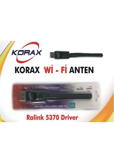 Korax Kx-2002 Wi-Fi Aten 2.4 Ghz 150 Mbps Uydu Alıcıları için