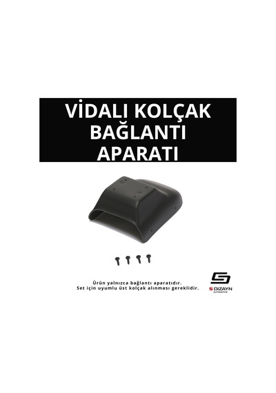 S-dizayn Peugeot 208 Abs Vidalı Kol Dayama Kolçak Alt Adaptör 2012-2019 A+kalite