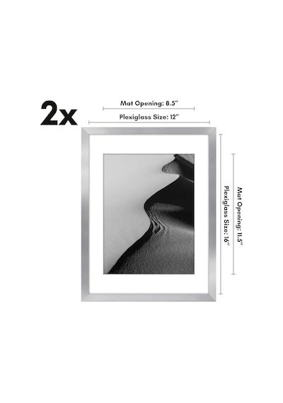 12x16 Resim Çerçevesi 2 İnç Gümüş Seti - Mat İle 9x12 Resim Çerçevesi Veya 12x16 Matsız Çerçeve Olarak Kullanın - Yatay Veya Dikey Ekran İçin Pleksiglas Kapaklı Kolaj Resim Çerçeveleri 50 x 22 12x16 Resim Çerçevesi 2 İnç Gümüş Seti - Mat İle 9x12 Resim Çerçevesi Veya 12x16 Matsız Çerçeve Olarak Kullanın - Yatay Veya Dikey Ekran İçin Pleksiglas Kapaklı Kolaj Resim Çerçeveleri 50 x 22