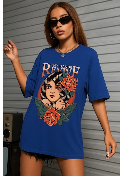 Sepette 6 Ve Üzeri Alımlarda 1 Tişört Hediyedir - Unisex Mane Baskılı Tshirt Saks Mavisi Sepette 6 Ve Üzeri Alımlarda 1 Tişört Hediyedir - Unisex Mane Baskılı Tshirt Saks Mavisi