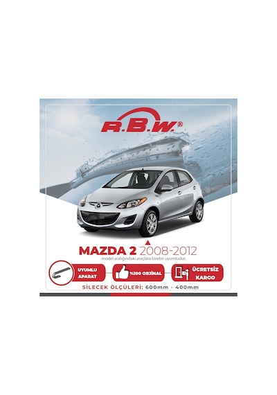 RBW Mazda 2 2008 - 2012 Ön Muz Silecek Takımı