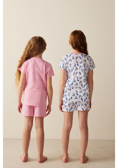 Penti Kız Çocuk La Plage Baskılı 2li Pijama Takımı Çok Renkli