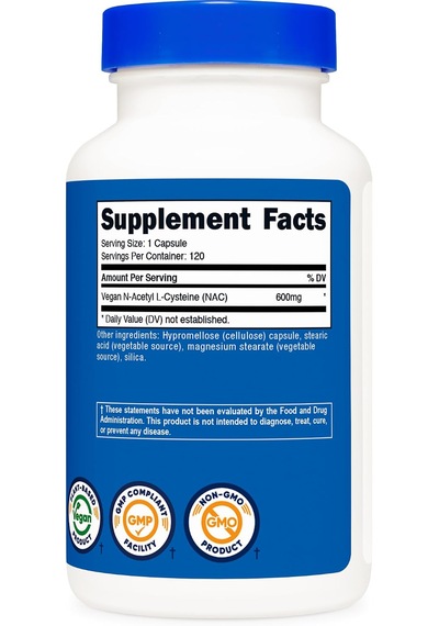Nutricost Na.c 600 Mg 120 Kapsül Dmmedicineden Usa Menşeii