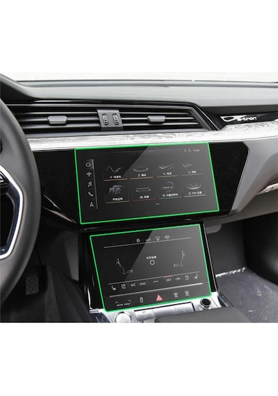 Ennar Audi E-tron Gösterge Ve Multimedya Çift Ekran Koruyucu Navigasyon 9h Nano Ekran Koruyucu