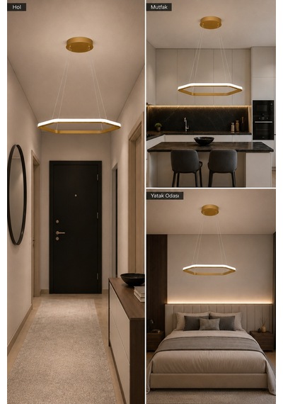 AvizeGO Ares Led Sarkıt Avize Beyaz Işık Eskitme
