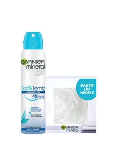 Garnier Mineral Etki Sprey Deodorant 150 ML + Banyo Lifi