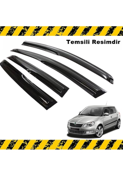 Skoda Fabia Hb Mügen Cam Rüzgarlığı 2009-2014 Arası 4 Lü Set N11.30622