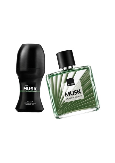 Avon Musk Metropolitano Erkek Parfüm EDT 75 ML + Musk Metropolitano Erkek Roll-On Deodorant 50 ML Avon Musk Metropolitano Erkek Parfüm EDT 75 ML + Musk Metropolitano Erkek Roll-On Deodorant 50 ML
