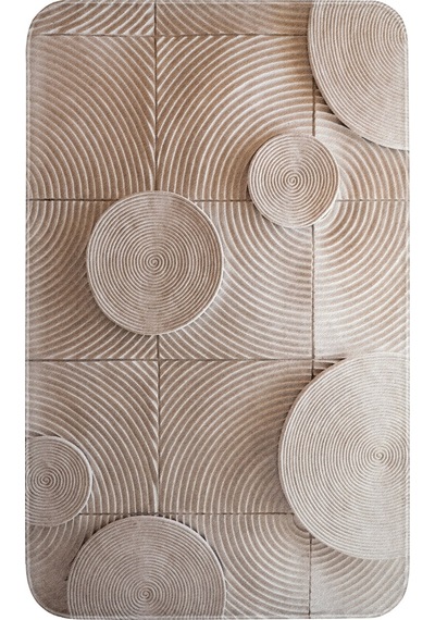 Rovigo Home Baskılı Kaymaz Taban 2 Li Banyo Paspas Takım Rvg5119-100X60-60X50 Çok Renkli