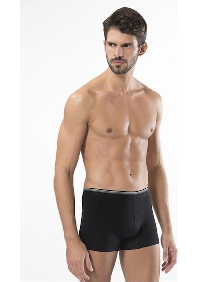 Türen 126 Likralı Boxer Ikili Paket-Sıyah - L