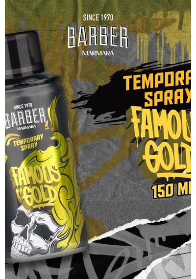 Barber Marmara Geçici Renkli Saç Spreyi Altın 150 Ml