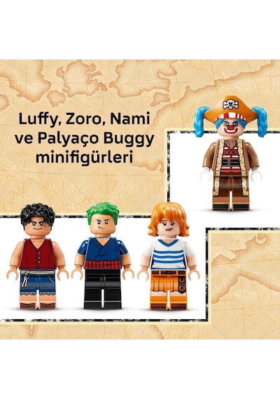 LEGO® ONE PIECE Palyaço Buggy'nin Sirk Çadırı 75637 - 8 Yaş ve Üzeri Çocuklar için Yaratıcı Oyuncak Yapım Seti (573 Parça)