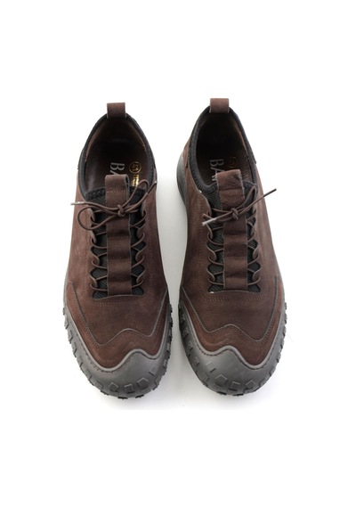 Bambi Kahve Nubuk Hakiki Deri Erkek Sneaker E01076378501