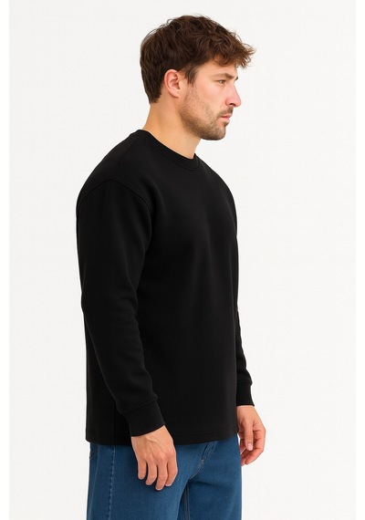 Vatan Tekstil 3 İplik İçi Polarlı Tam Kışlık Hafif Dar Kalıp Bisiklet Yaka Erkek Sweatshirt Siyah Vatan Tekstil 3 İplik İçi Polarlı Tam Kışlık Hafif Dar Kalıp Bisiklet Yaka Erkek Sweatshirt Siyah