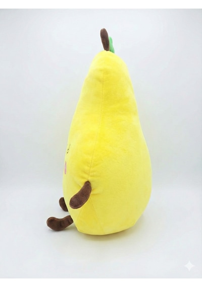 Büyük Boy Sevimli Gülen Armut Nano Peluş Oyuncak - Yumuşak Sarı Meyve Yastık Ve Uyku Arkadaşı-50 Cm Sarı