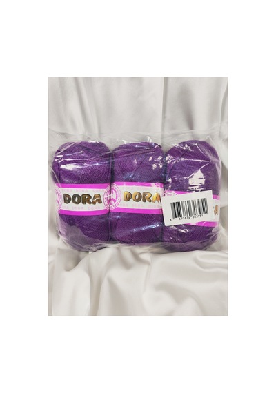 Dora Patlıcan Mor El Örgü İpi 3 Adet - Renk: 043