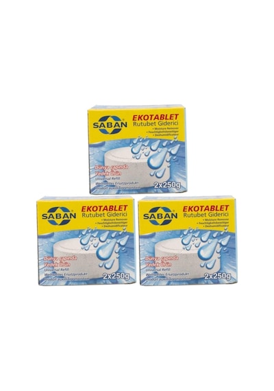Nem Alıcı Rutubet Giderici Yedek Tablet 3'Lü 2 X 250 Gram Natural