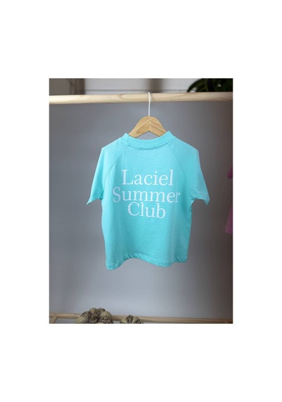 Poala Kids Unisex Yeşil Summer Club Tshirt Turkuaz