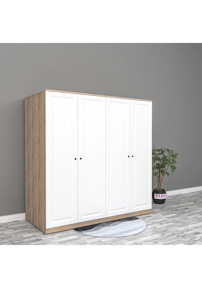 Madolya Membran 4 Kapaklı Yüklük Dolap Suntalam Siyah