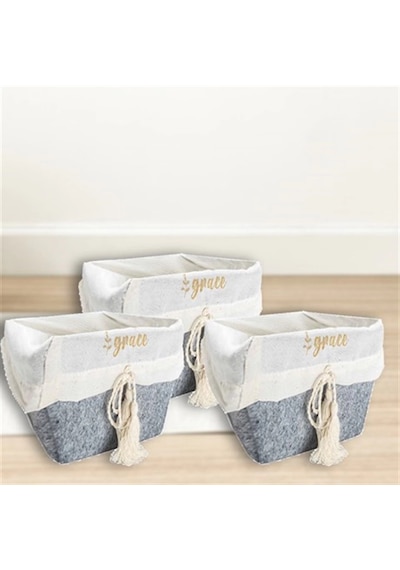 Çok Amaçlı Saklama Organizer Kutu Kare Keçe Sepet Mini - 03433 Diğer