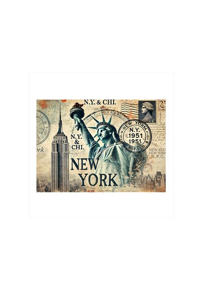 New York Posteri Dekoratif Mdf Tablo