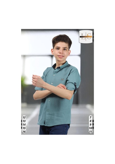 Lasgaris Jeans Erkek Çocuk Uzun Kollu Gömlek Turkuaz