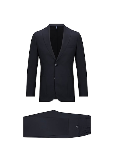 Hatemoğlu Lacivert Slim Fit Mono Yaka Casual Takım Elbise 2963530 Lacivert