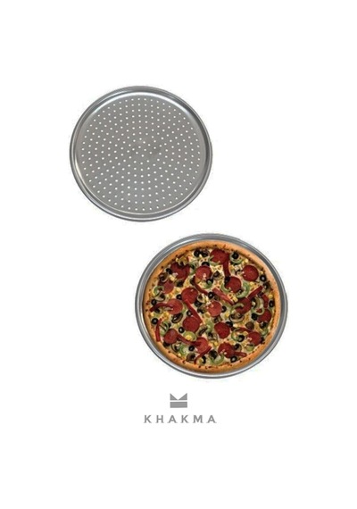 Delikli Pizza Tepsisi Lahmacun Pide Tepsisi 32cm Metal