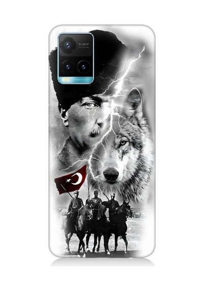 Vivo Y53s Uyumlu Atatürk Kurt Ve Bayrak Desenli Silikon Kılıf