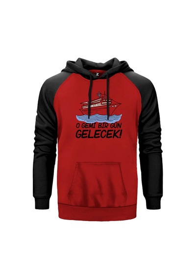 O Gemi Bir Gün Gelecek Gri Renk Reglan Kol Sweatshirt