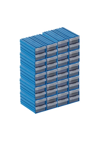 Sembol 300 Plastik Çekmeceli Kutu 4,6X11,7X2,4 Cm (40 Çekmeceli)