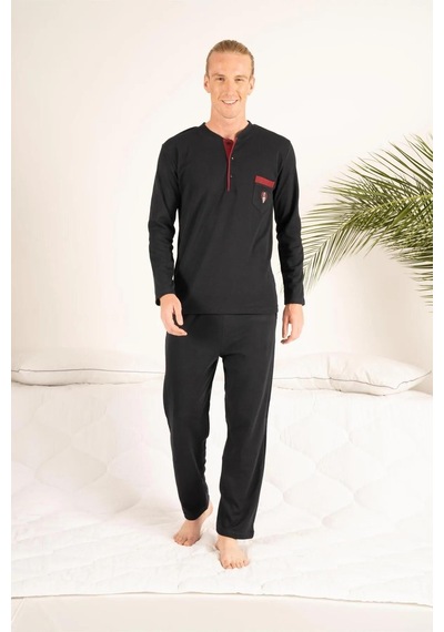 Estiva Gd Goldoremi 23403 Erkek Kışlık Yuvarlak Yaka Cepli Pamuklu Pijama Takımı Lacıvert Estiva Gd Goldoremi 23403 Erkek Kışlık Yuvarlak Yaka Cepli Pamuklu Pijama Takımı Lacıvert