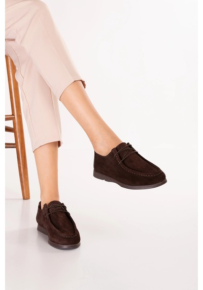 Gondol Kadın Hakiki Deri Moccasin Golf Model Kadın Ayakkabı Hl.33401 Kahve Süet Kahverengi Gondol Kadın Hakiki Deri Moccasin Golf Model Kadın Ayakkabı Hl.33401 Kahve Süet Kahverengi