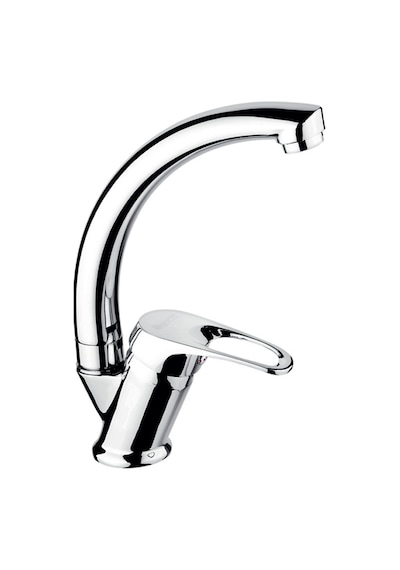 Aç-Kapa Çift Su Girişli Lavabo Bataryası Gümüş