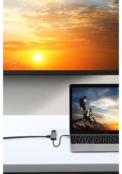 10'u 1 Arada Type-c Dönüştürücü Çevirici Cihazı Çoklu Dönüştürücü Vga Rj-45 Usb Dönüştürücü