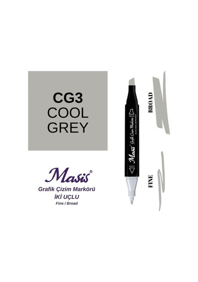 Twin Çift Uçlu Marker Kalemi Cg3 Cool Grey