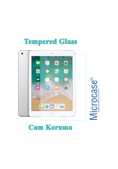 Apple Uyumlu iPad  6.Nesil 2018 9.7" Tempered Glass Cam Koruma