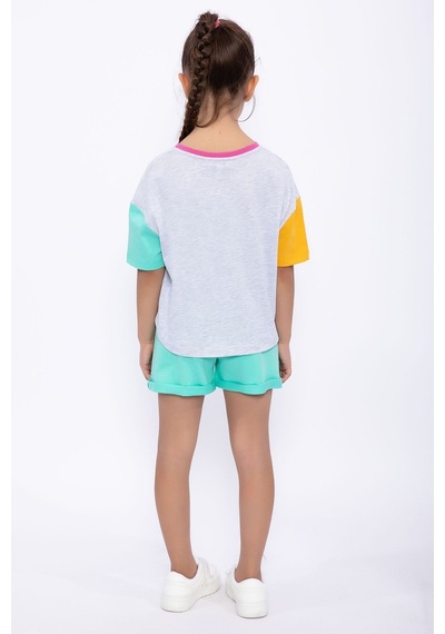 U.s. Polo Assn Karmelanj Kız Çocuk Şort Takım 5274-29428 Kar Melanj