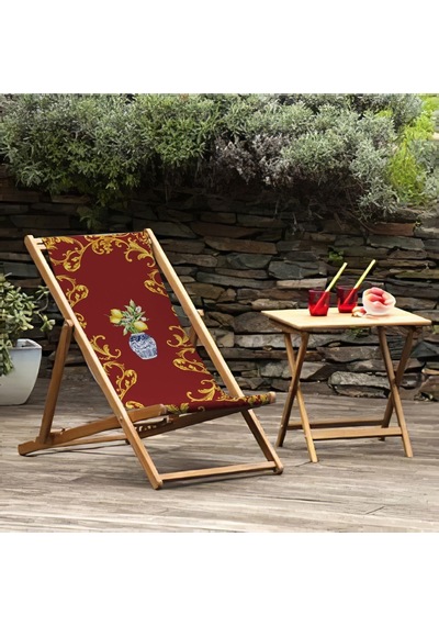 Bluehomeconcept Red Lemon Katlanabilir Şezlong