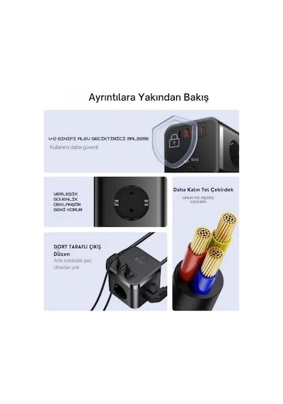 Baseus Powercombo Cube Güç Kablosu