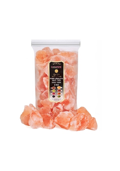 Hanzade Bitkisel Halit Tuz Sole Tuzu Pembe Şeffaf Berrak 2 KG
