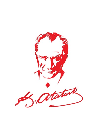 Ataturk İmzalı Sticker 10 X 10 Cm