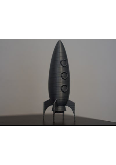 Uzay Roketi Dekoratif Obje 15cm
