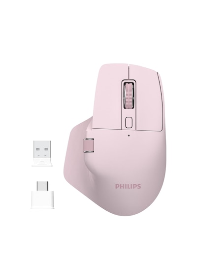 Spk7858 Bluetooth Kablosuz Çift Modlu 4000dpı 7 Tuşlu Optik Mouse Pembe