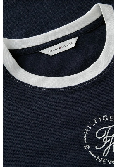 Tommy Hilfiger Regular Fit Bisiklet Yaka T Shirt Kadın T Shirt Ww0ww50032 C1g Lacivert