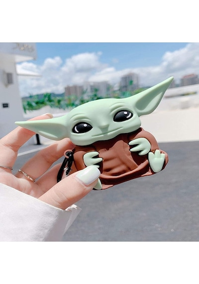 Microsonic Apple Uyumlu AirPods 4.nesil / Anc Kılıf Cartoon Figürlü Silikon Crtn-fgr-bby-yda Kahverengi - Siyah