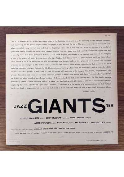 Stan Getz Gerry Mulligan Harry Edison, Louis Bellson And The
