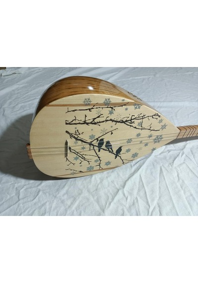 Idol Kuş Dal İşlemeli Uzun Sap Saz Tam Set