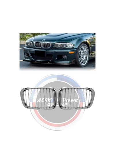 Bmw 3 Series E46 Sedan 1998 2001 Full Krom Ön Böbrek Panjur Seti Grille
